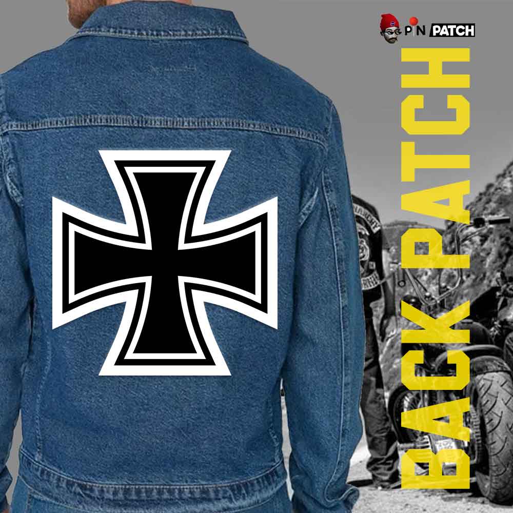 بک پچ حرارتی (برچسب لباس) طرح Iron Cross